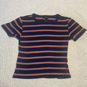 Forever 21 Blue Striped Shirt Size S